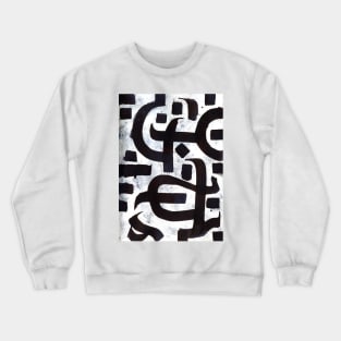 Abstract Calligraphy Crewneck Sweatshirt